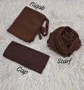 Matching Hijab + Niqab + Cap Set